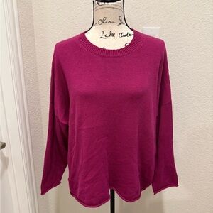Eileen Fisher Fuchsia Knit boxie Sweater sz XL